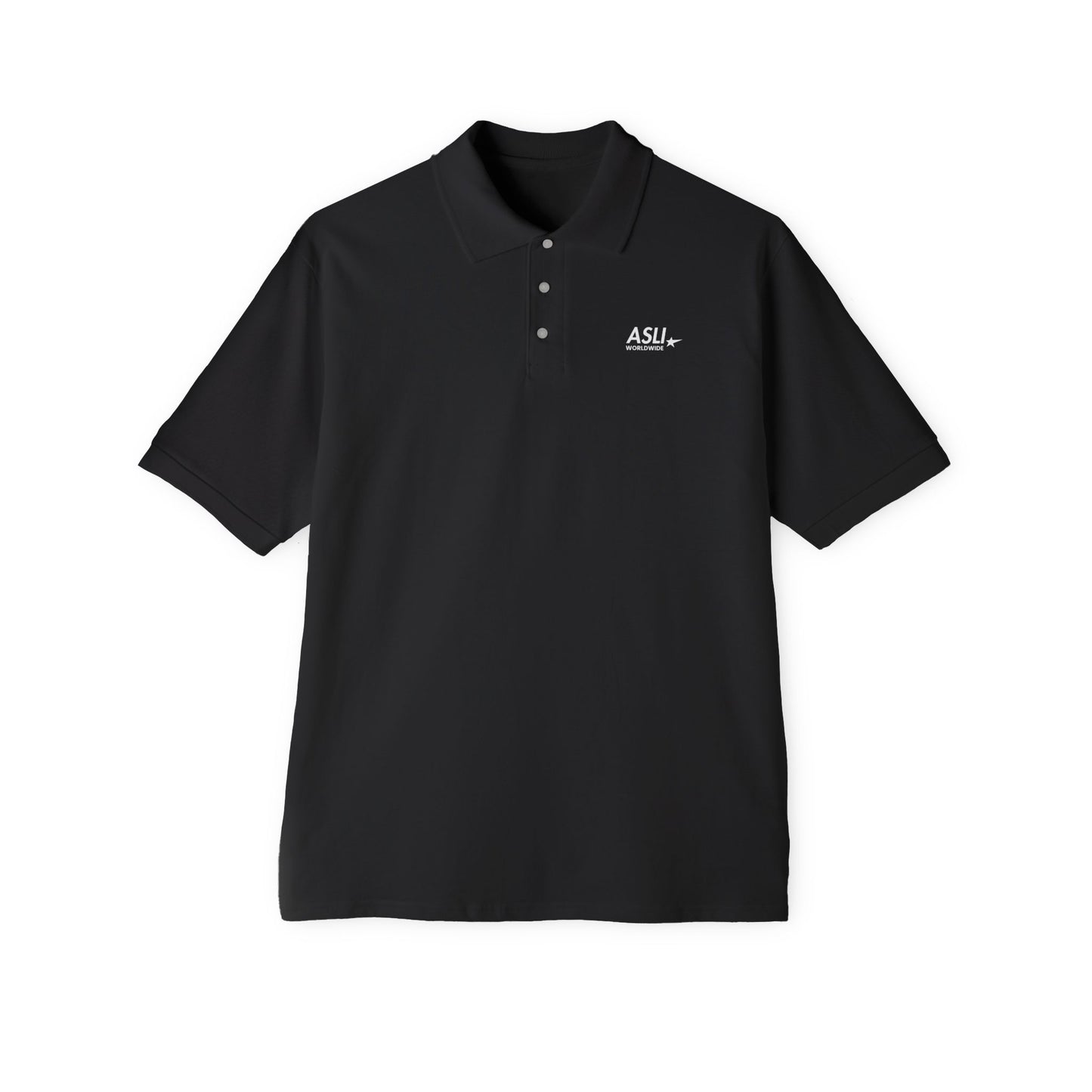 ASLI Wrldwide Black Polo